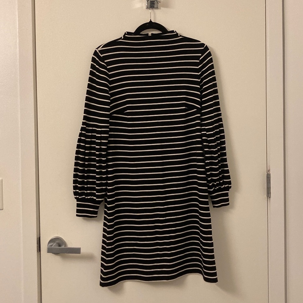 Mock Neck Striped Dress, NWOT